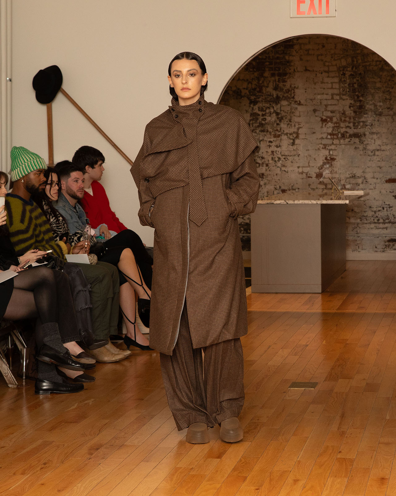 Myus Salem Trench Coat, wool cashmere, color brown