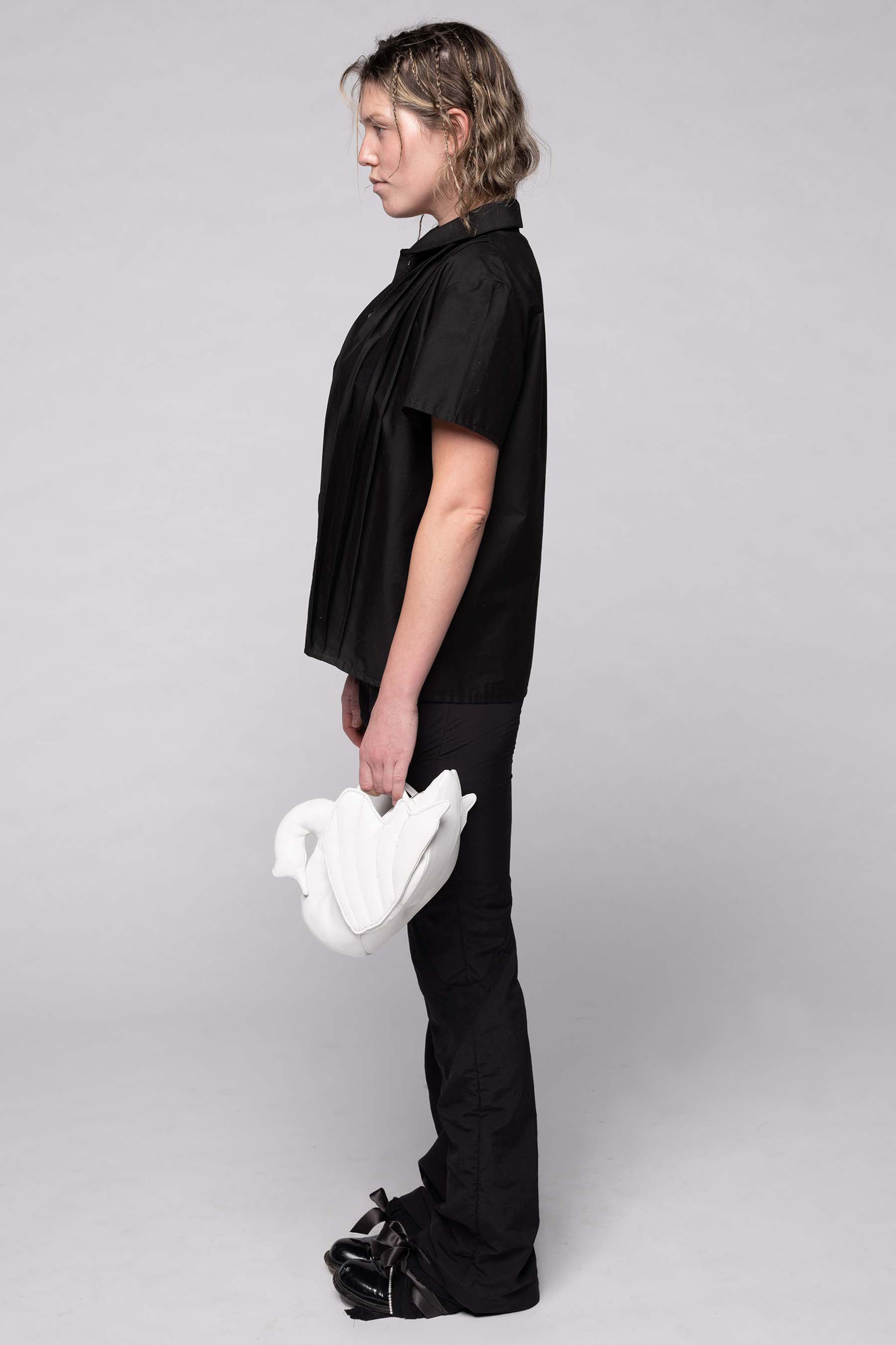 White Swan Handbag, leather