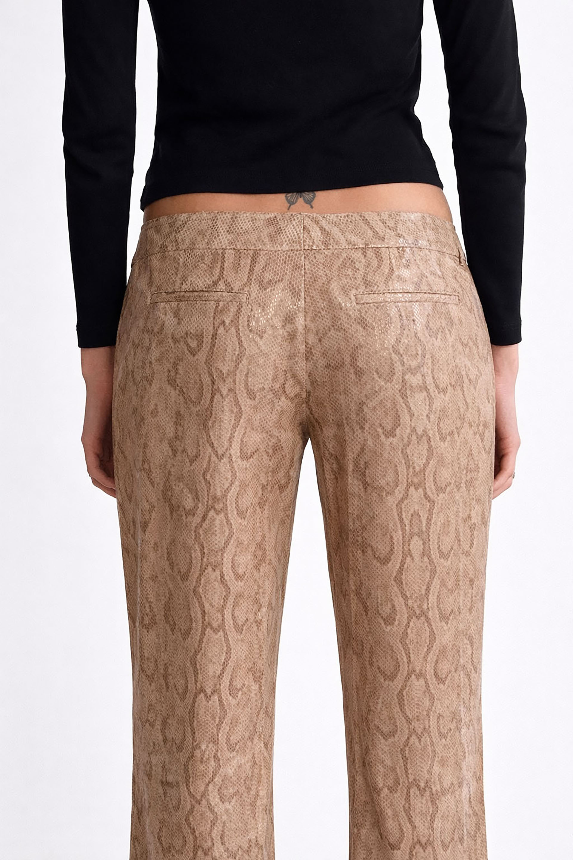 Myus FW26 Python Trouser, python embossed calfskin leather