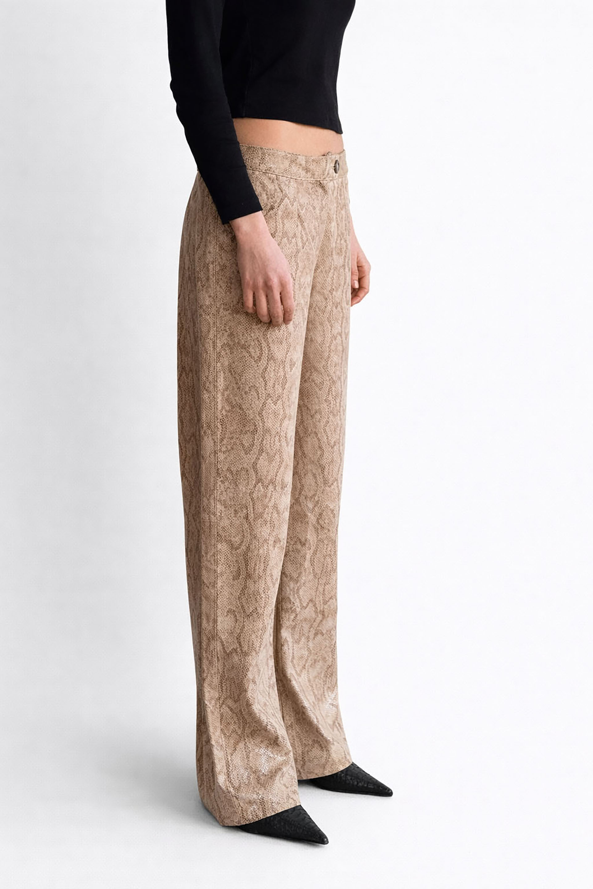 Myus FW26 Python Trouser, python embossed calfskin leather
