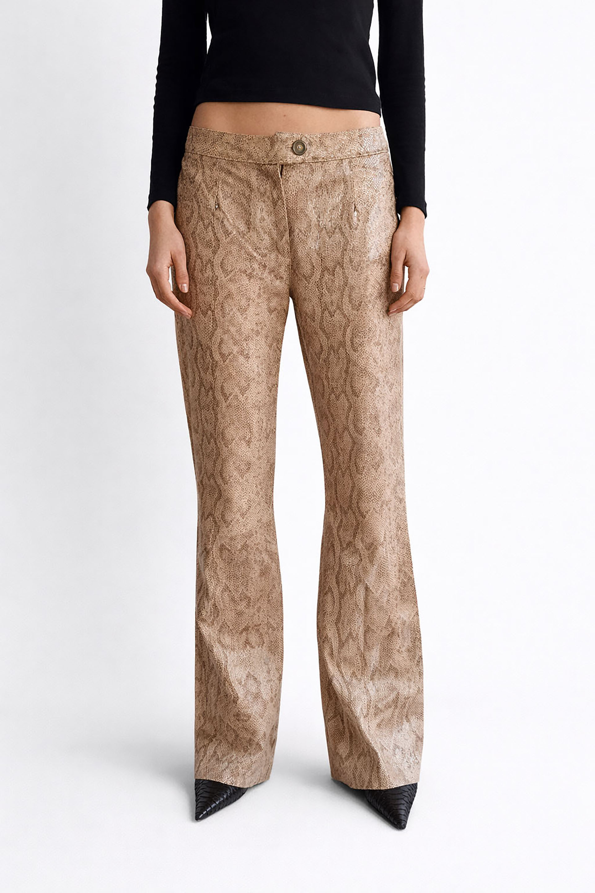Myus Python Trouser, python embossed calfskin leather