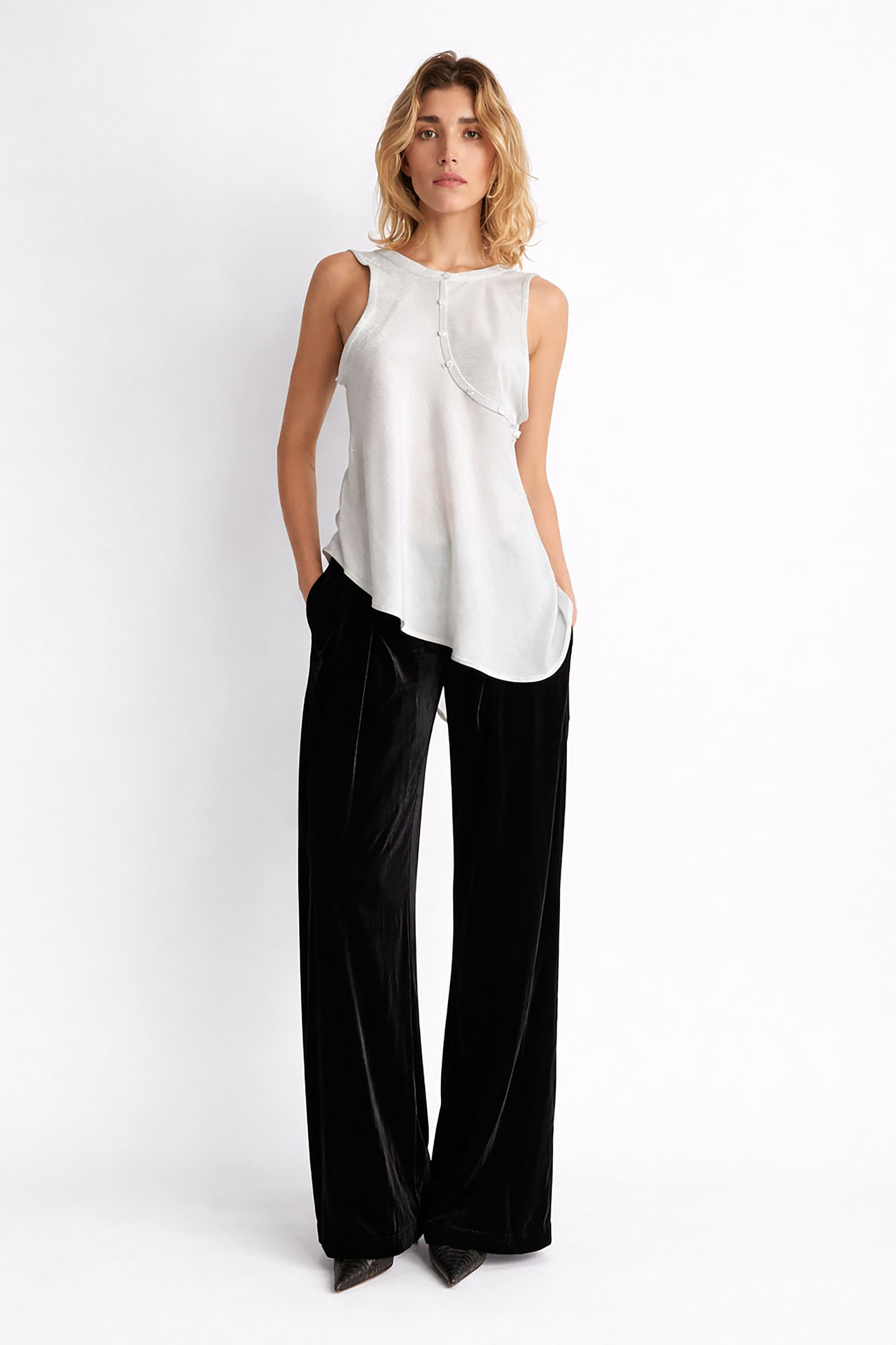 Myus Vale Tank, silk cotton