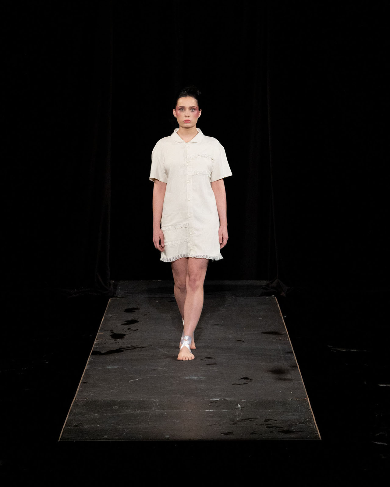 Myus Tiered Button Up, look 5, front view