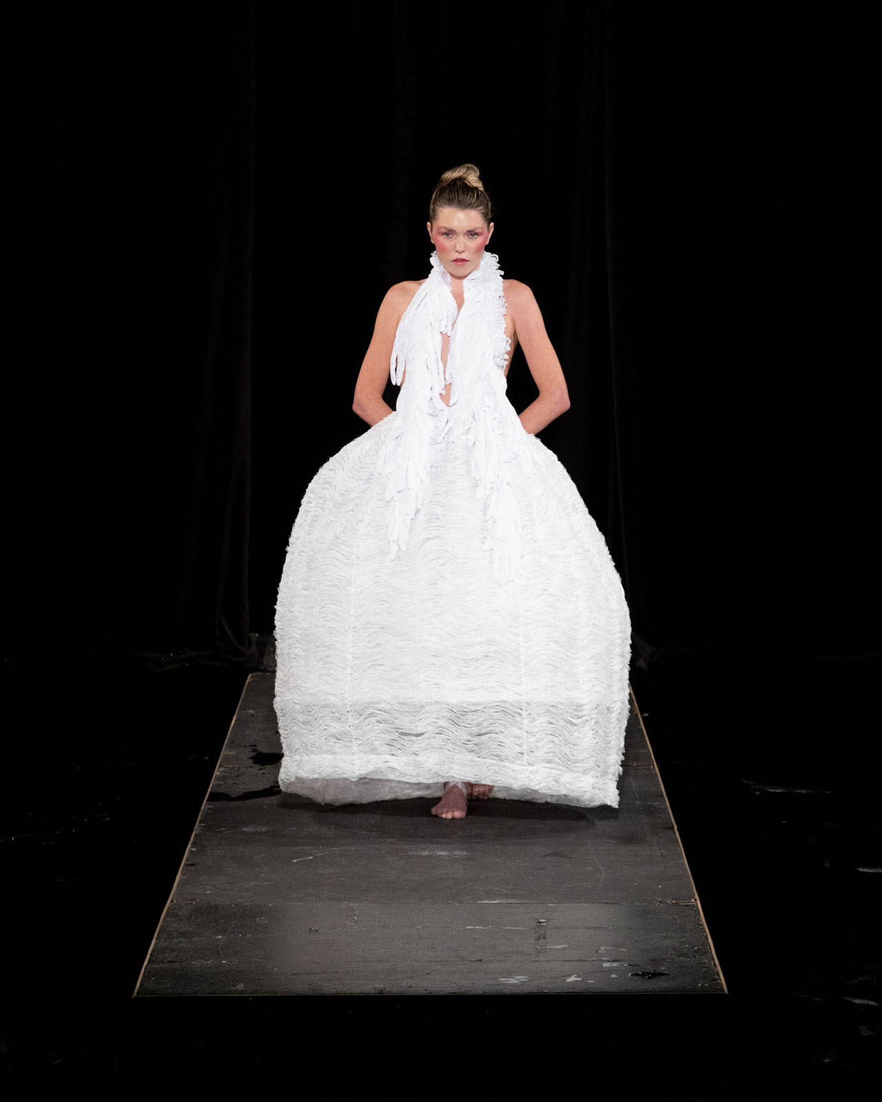 Myus White Swan Dress, look 17, front view
